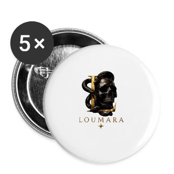 Perfect for fans - Buttons large 2.2''/56 mm (5-pack) - white - Front