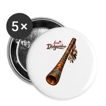 J’adore Dedgeredoo 2 - Lot de 5 grands badges (56 mm) - blanc - Devant