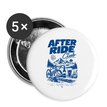 Après le coucher de soleil du Ride Club Bergsee - Lot de 5 grands badges (56 mm) - blanc - Devant