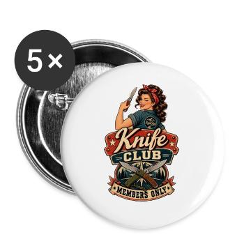 Blade Club Vintage Pin-Up - Buttons large 2.2''/56 mm (5-pack) - white - Front