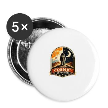 Cosmic Explorer Patch - Buttons large 2.2''/56 mm (5-pack) - white - Front