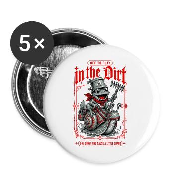 Le jardinage urbain dans la terre Cultivez votre propre vie - Lot de 5 grands badges (56 mm) - blanc - Devant