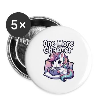 One More Chapter Unicorn Cozy - Buttons large 2.2''/56 mm (5-pack) - white - Front