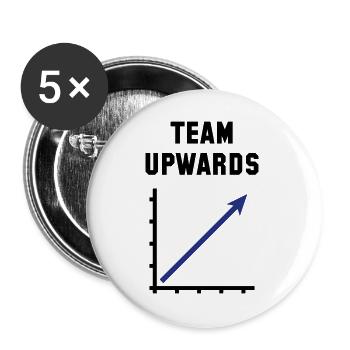 Team Upwards (Erfolg / Fortschritt / POS Blue 2C) - Buttons groß 56 mm (5er Pack) - Weiß - Vorne
