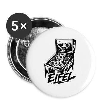 Eifel Flipper - Buttons groß 56 mm (5er Pack) - Weiß - Vorne