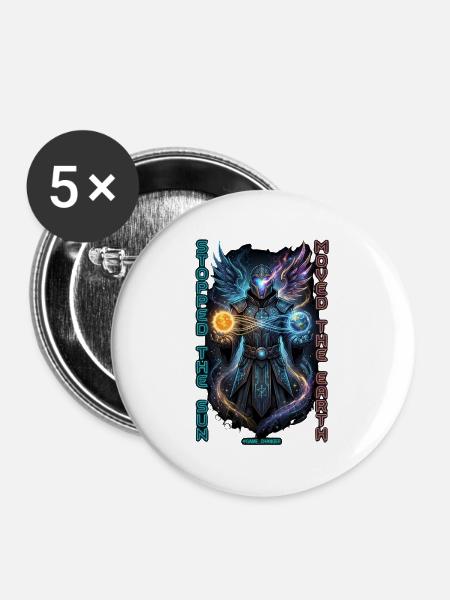 Kosmischer Kopernikus - Buttons groß 56 mm (5er Pack) - Weiß