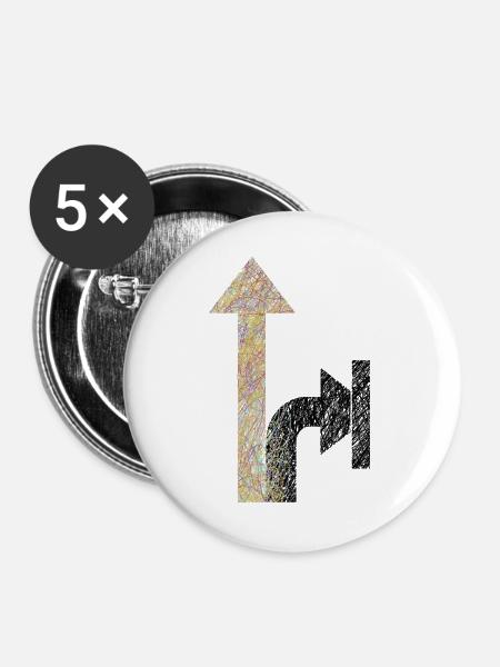 Zeichensetzung - Buttons groß 56 mm (5er Pack) - Weiß
