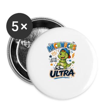 Nachwuchs Ultra - Buttons groß 56 mm (5er Pack) - Weiß - Vorne