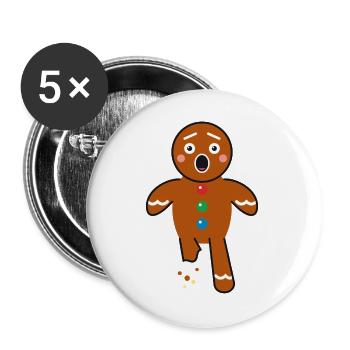 Keks - Buttons groß 56 mm (5er Pack) - Weiß - Vorne