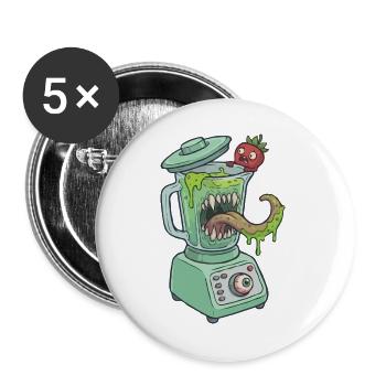 Monster Standmixer - Buttons groß 56 mm (5er Pack) - Weiß - Vorne