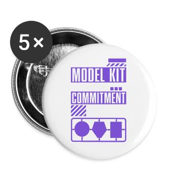 Model Kit Commitment - Buttons groß 56 mm (5er Pack) - Weiß - Vorne