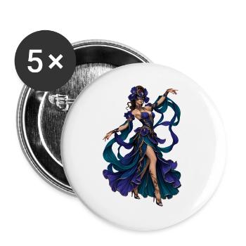 Nachtgalaxie Tänzerin - Buttons groß 56 mm (5er Pack) - Weiß - Vorne