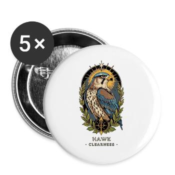 TOTEM FALCON Klarheit - Buttons groß 56 mm (5er Pack) - Weiß - Vorne