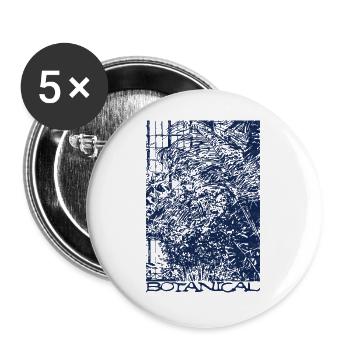 Botanisch - Buttons groß 56 mm (5er Pack) - Weiß - Vorne