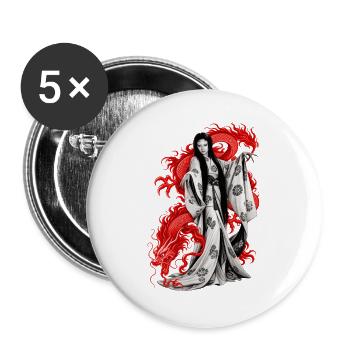 WEISSE SUKKUBUS - Buttons groß 56 mm (5er Pack) - Weiß - Vorne