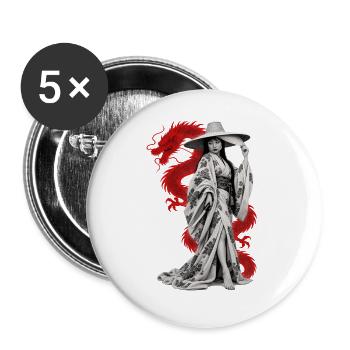 GOLDGRÄBER - Buttons groß 56 mm (5er Pack) - Weiß - Vorne