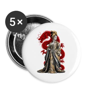 MEISTERMANIPULATOR - Buttons groß 56 mm (5er Pack) - Weiß - Vorne