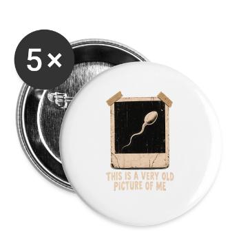 This Is A Very Old Picture Of Me Meme  - Buttons groß 56 mm (5er Pack) - Weiß - Vorne