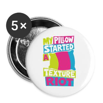 Kissen – My Pillow Started a Texture Riot - Buttons groß 56 mm (5er Pack) - Weiß - Vorne