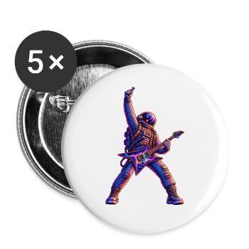 KOSMISCHER ROCKER | Raised Pick Finale - Buttons groß 56 mm (5er Pack) - Weiß - Vorne
