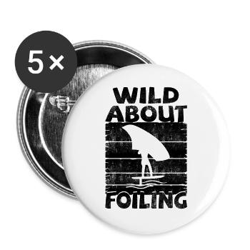 Wild about Foiling - Buttons groß 56 mm (5er Pack) - Weiß - Vorne
