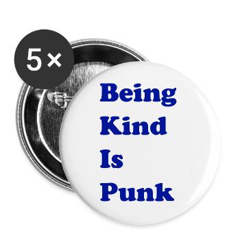 Freundlich zu sein ist Punk - Buttons groß 56 mm (5er Pack) - Weiß - Vorne