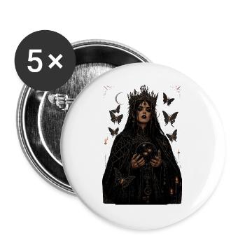 Dunkle Königin der Nachtreiche - Buttons groß 56 mm (5er Pack) - Weiß - Vorne
