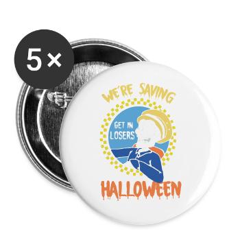 Steig ein bei Losers Skull Drive Wir retten Halloween - Buttons groß 56 mm (5er Pack) - Weiß - Vorne