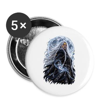 Tochter des Mondes - Buttons groß 56 mm (5er Pack) - Weiß - Vorne
