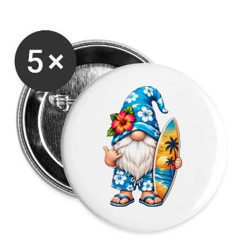 Süße Zwerge unter den Gnomen - Buttons groß 56 mm (5er Pack) - Weiß - Vorne