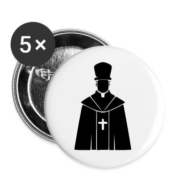 Priester Pfarrer Theologie Geschenk Christentum  - Buttons groß 56 mm (5er Pack) - Weiß - Vorne