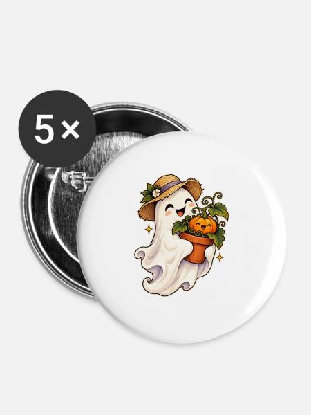 Geistergärtner - Buttons groß 56 mm (5er Pack) - Weiß