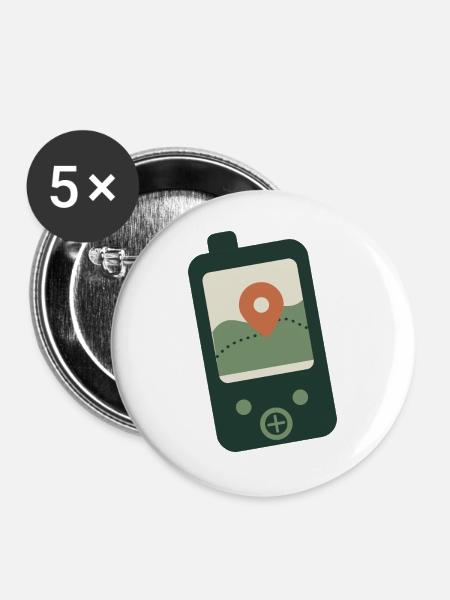 GPS-Empfänger - Buttons groß 56 mm (5er Pack) - Weiß