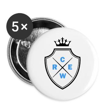 crew - Buttons groß 56 mm (5er Pack) - Weiß - Vorne