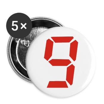 9 - Buttons groß 56 mm (5er Pack) - Weiß - Vorne
