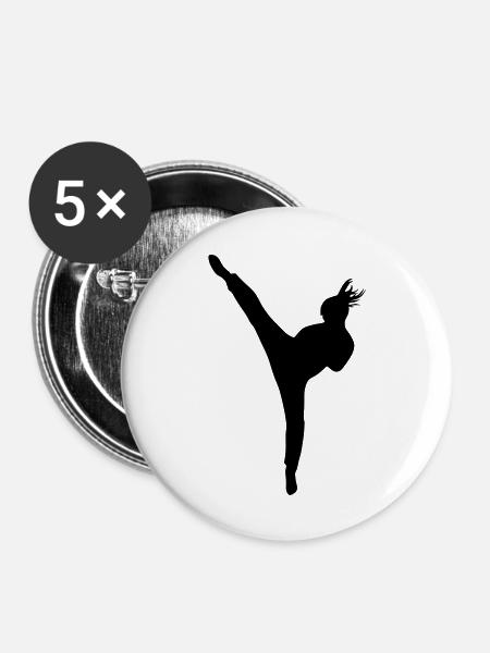 Girlpower - Buttons groß 56 mm (5er Pack) - Weiß