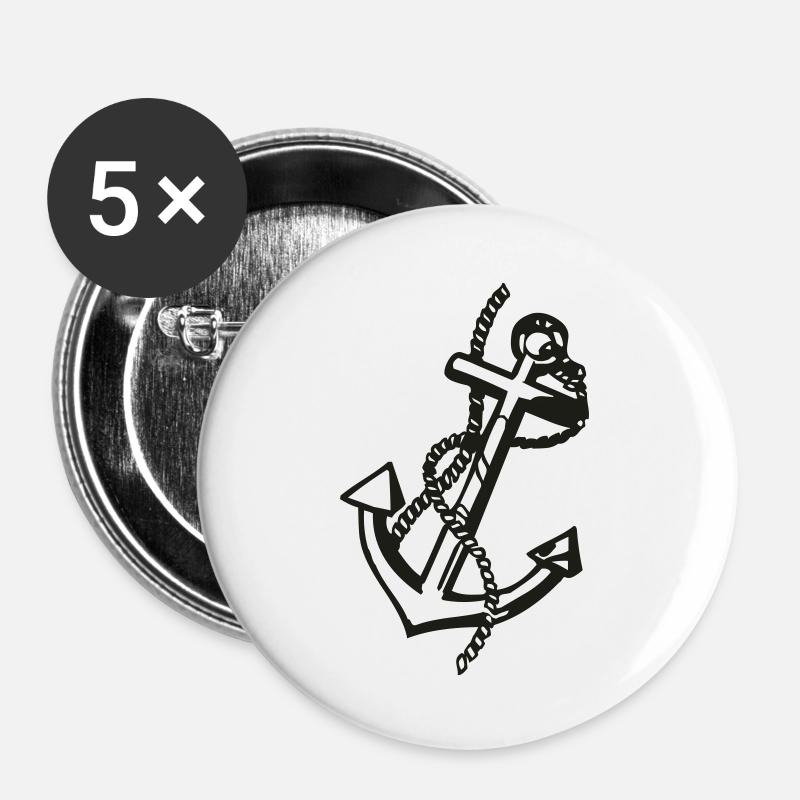 anchor - Buttons large 2.2''/56 mm (5-pack) - white