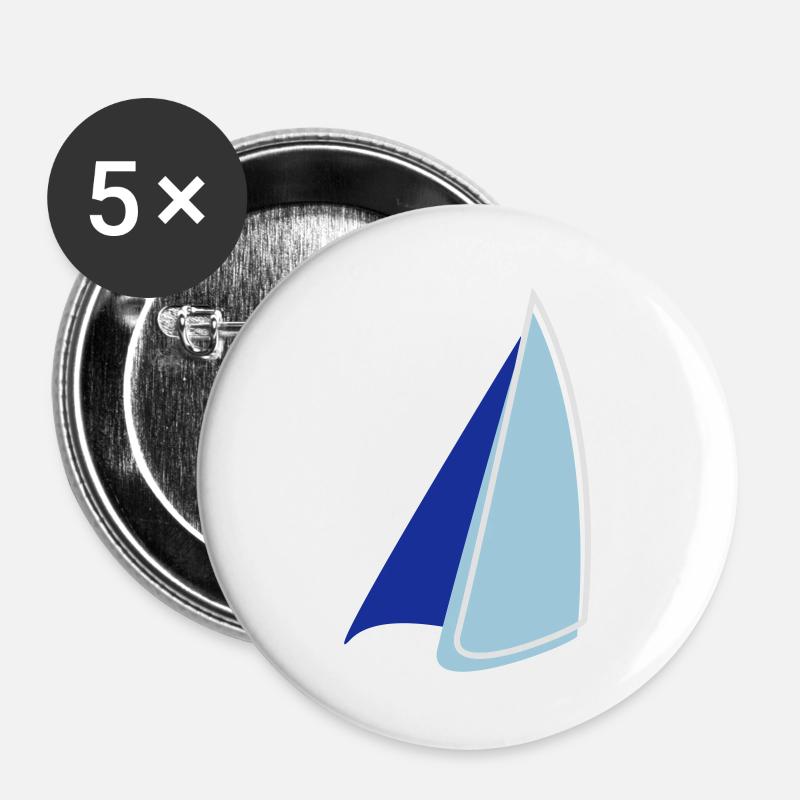 Sailing Duotone - Buttons large 2.2''/56 mm (5-pack) - white