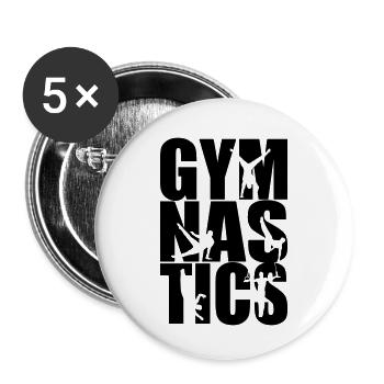 Gymnastics, Gymnastics - Men's Gymnastics - Buttons large 2.2''/56 mm (5-pack) - white - Front