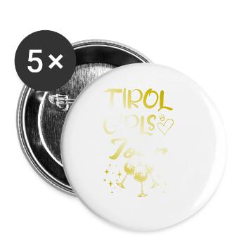 Tirol Girls Tour Gold - Buttons large 2.2''/56 mm (5-pack) - white - Front
