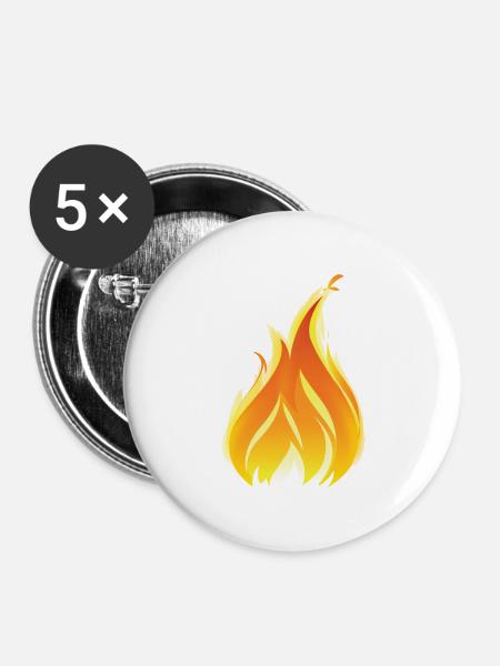 Fire 1 - Buttons groß 56 mm (5er Pack) - Weiß