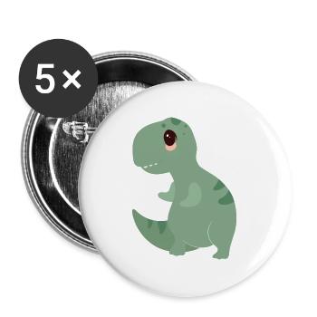 Sweet T-Rex - Lot de 5 grands badges (56 mm) - blanc - Devant