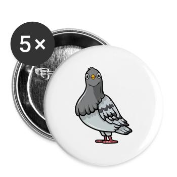 Dove - Buttons large 2.2''/56 mm (5-pack) - white - Front