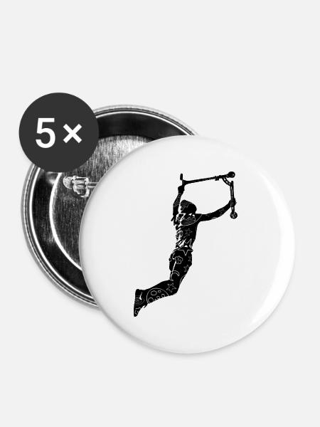 Freestyle-Roller - Buttons groß 56 mm (5er Pack) - Weiß