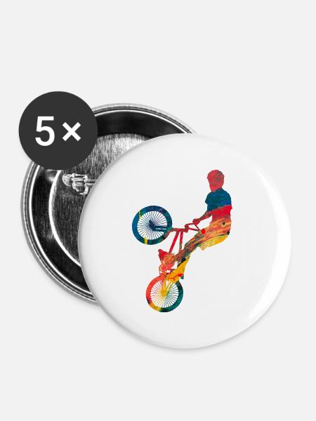 Bmx - Buttons groß 56 mm (5er Pack) - Weiß