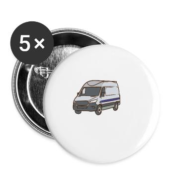 Air Goes In And Out Goes Blood - Buttons groß 56 mm (5er Pack) - Weiß - Vorne