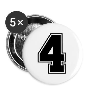 4 - Buttons large 2.2''/56 mm (5-pack) - white - Front