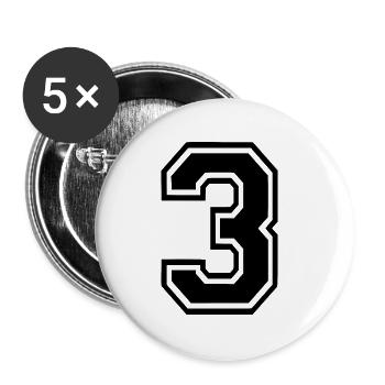 3 - Buttons groß 56 mm (5er Pack) - Weiß - Vorne