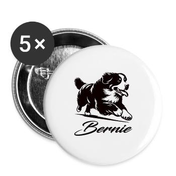 Bernese Mountain Dog – Loyal Friend for Life - Buttons large 2.2''/56 mm (5-pack) - white - Front