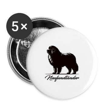 Proud of my Newfoundland – strength meets heart - Buttons large 2.2''/56 mm (5-pack) - white - Front